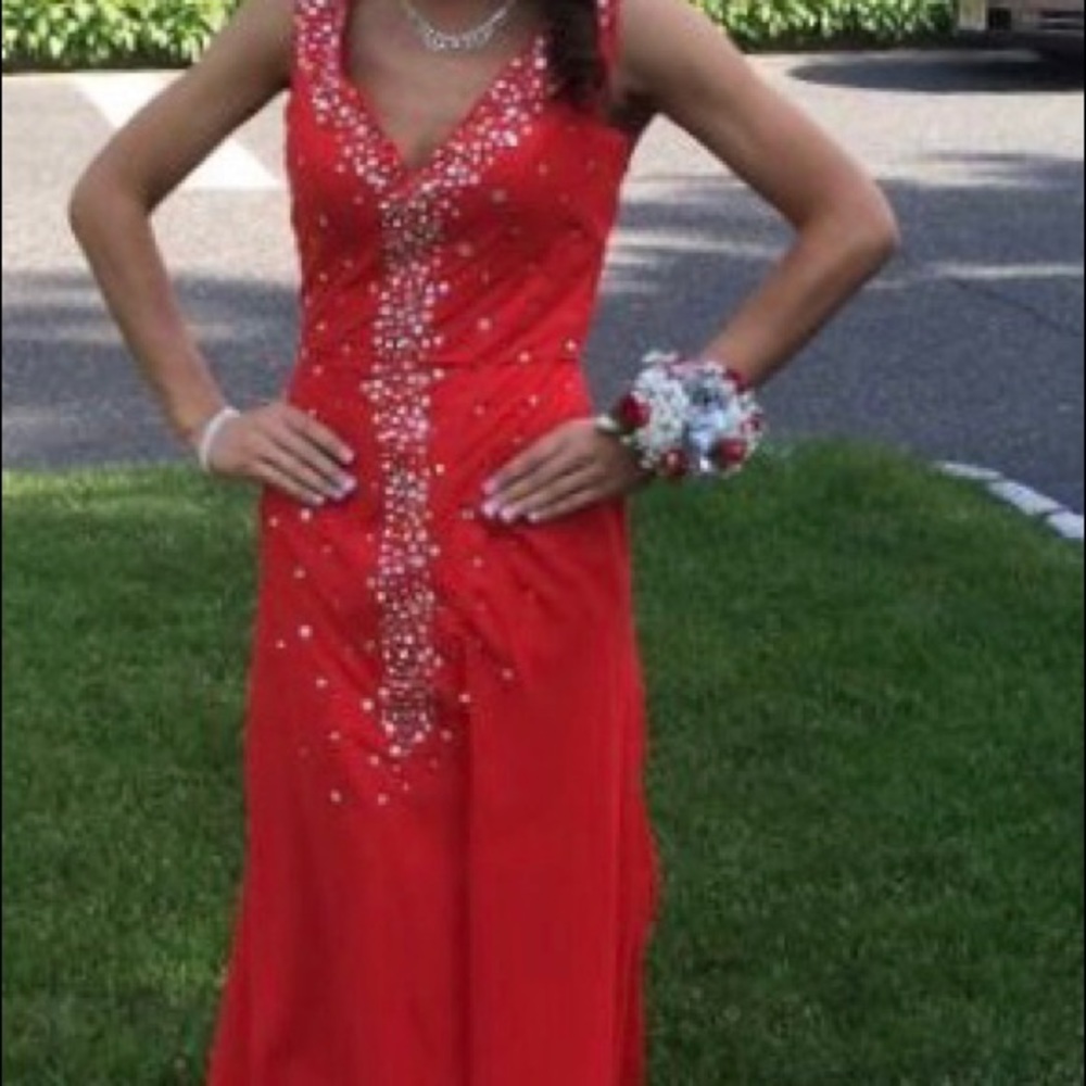 Red formal/ prom dress worn once